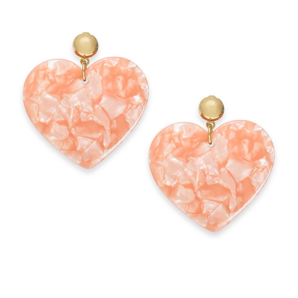 INC Pink Heart Earrings